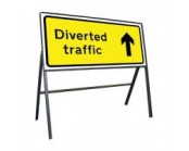 Diverted Traffic Ahead Sign 1050mm x 450mm